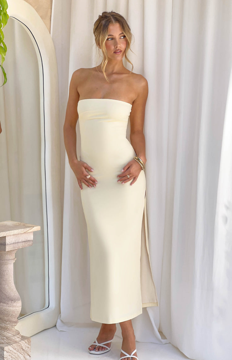 Morena Yellow Two Piece Maxi Dress — 4