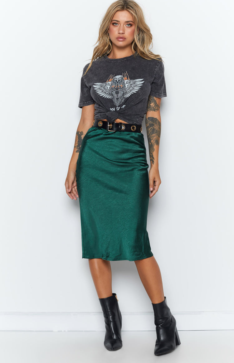 Trisha Midi Skirt Emerald — 4