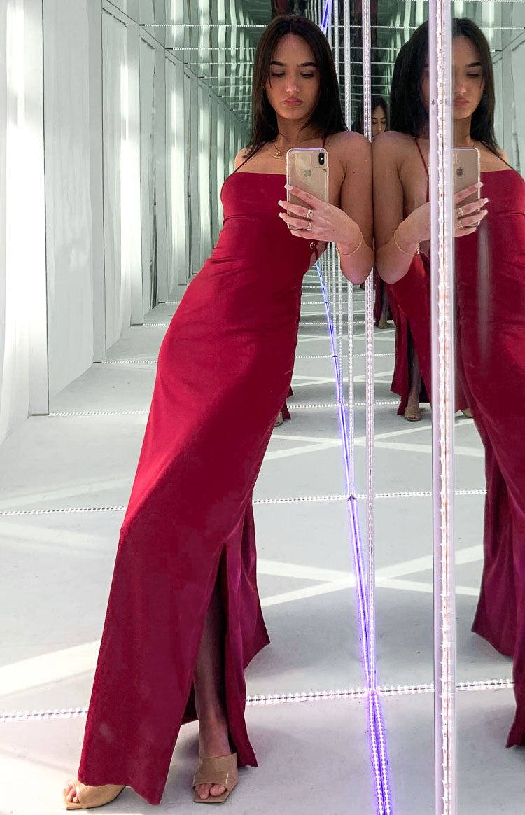 Manhattan Slip Formal Dress Wine — 14