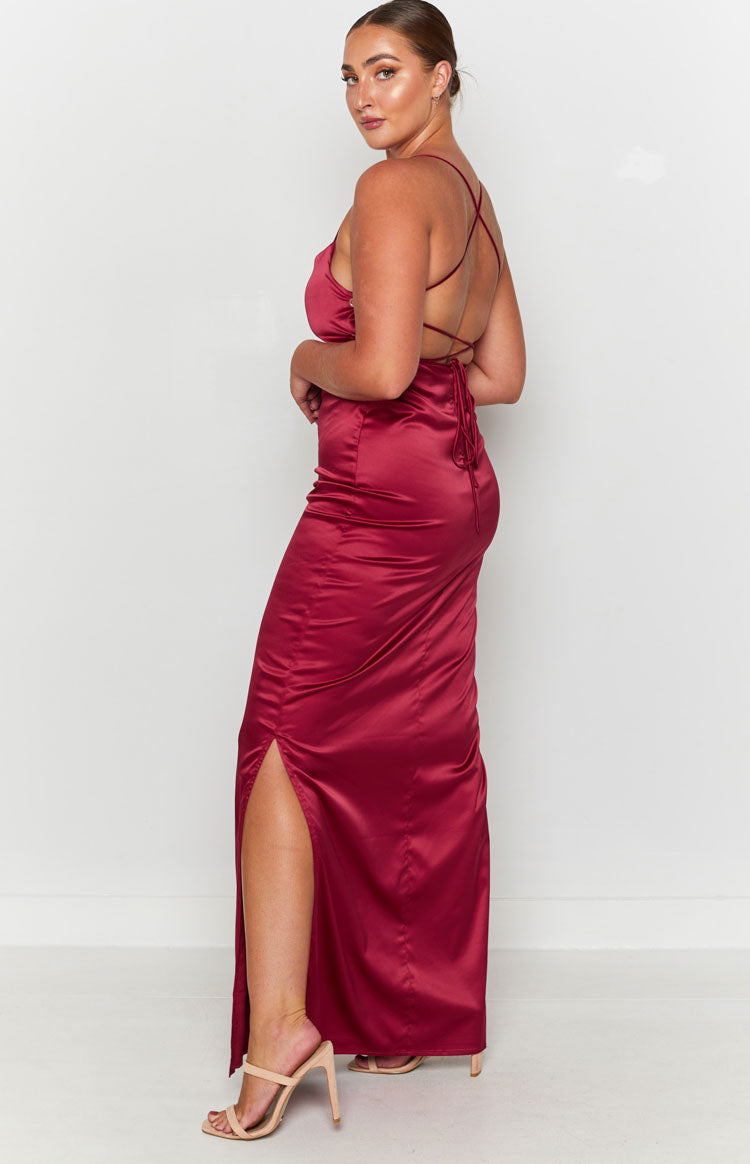 Manhattan Slip Formal Dress Wine — 10