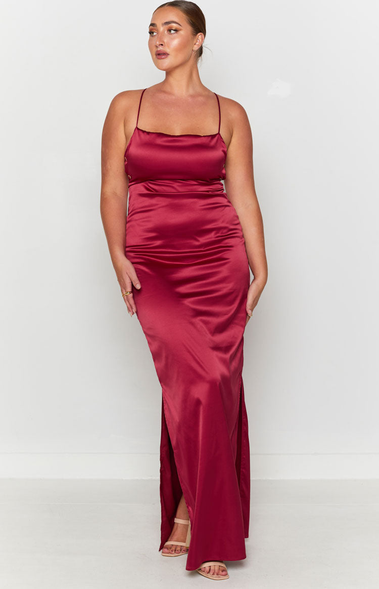 Manhattan Slip Formal Dress Wine — 9