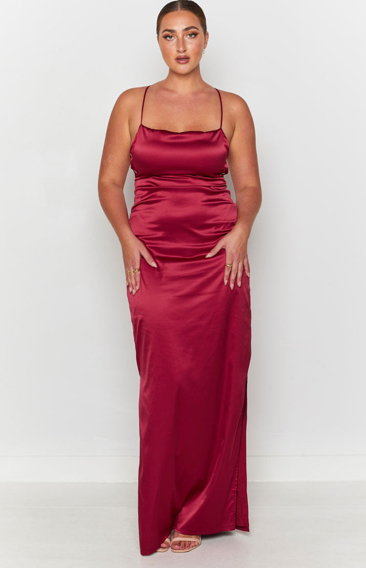 Manhattan Slip Formal Dress Wine — 8