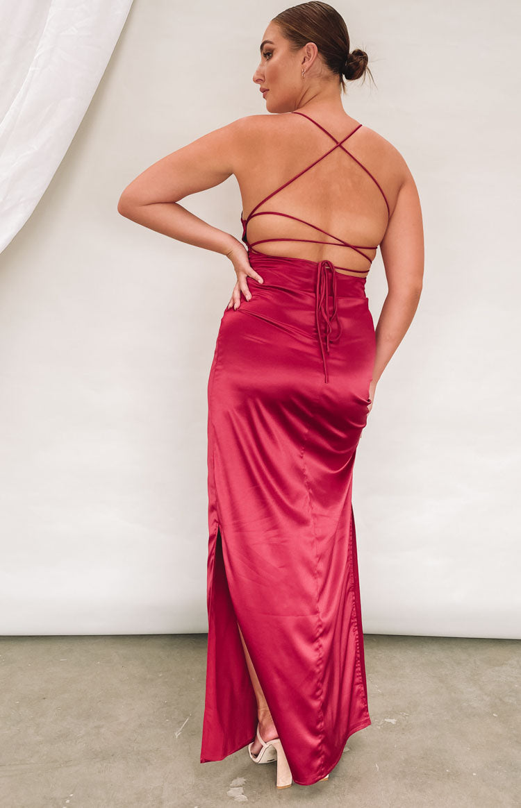 Manhattan Slip Formal Dress Wine — 2