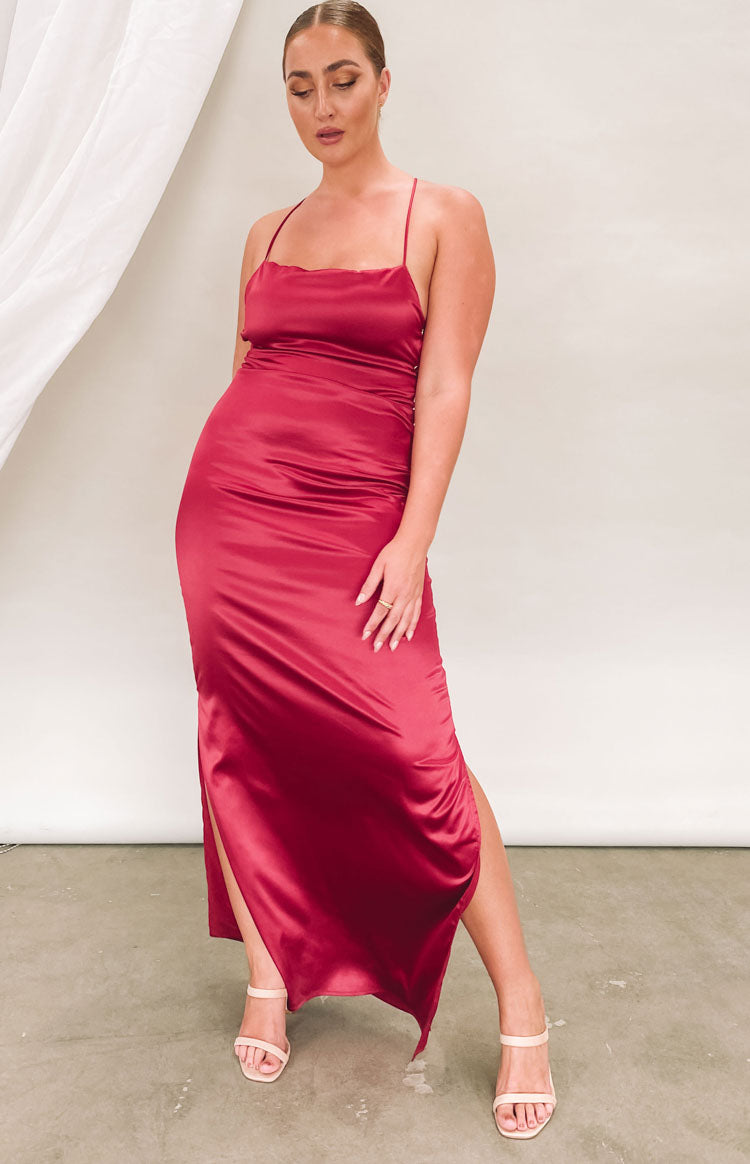 Manhattan Slip Formal Dress Wine — 7