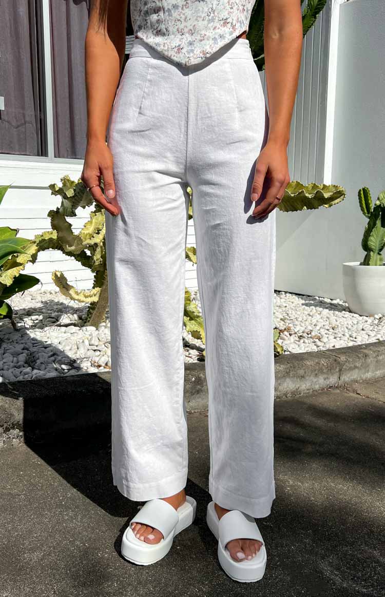 Julian Linen Pants White — 13