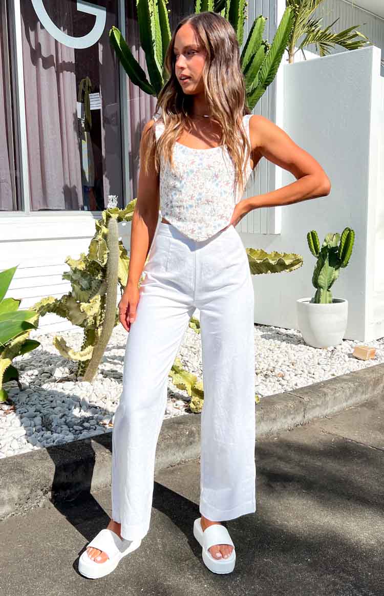 Julian Linen Pants White — 1