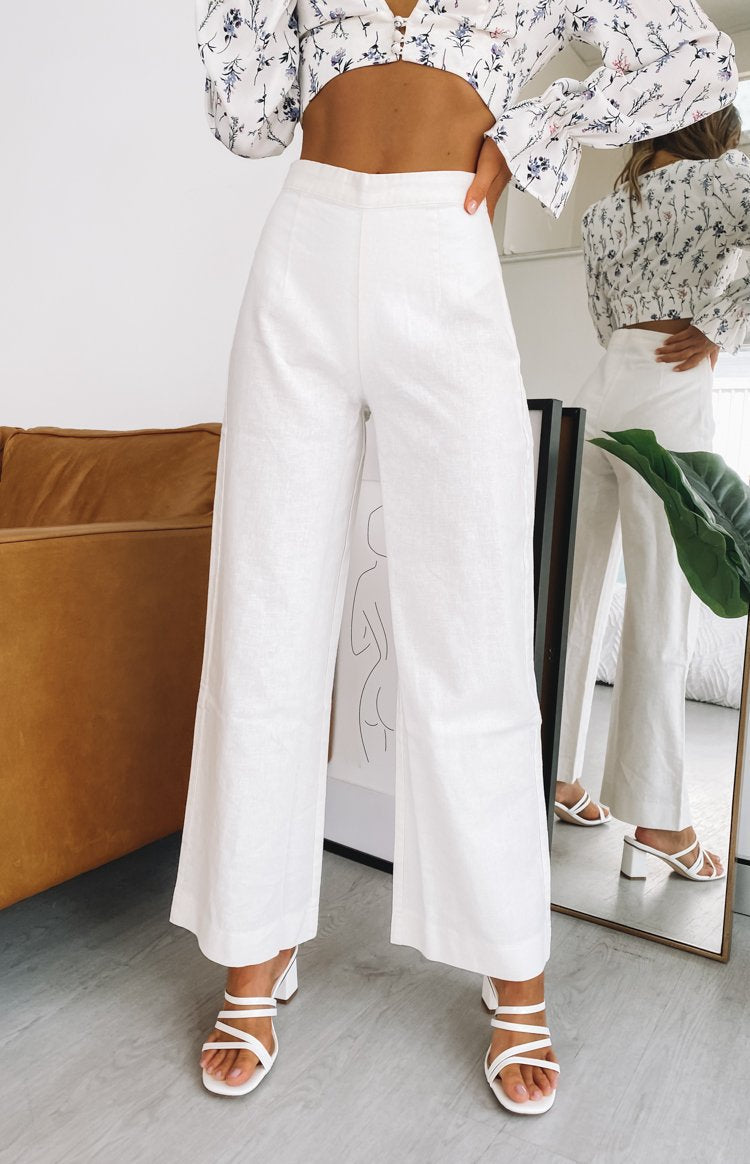 Julian Linen Pants White — 9