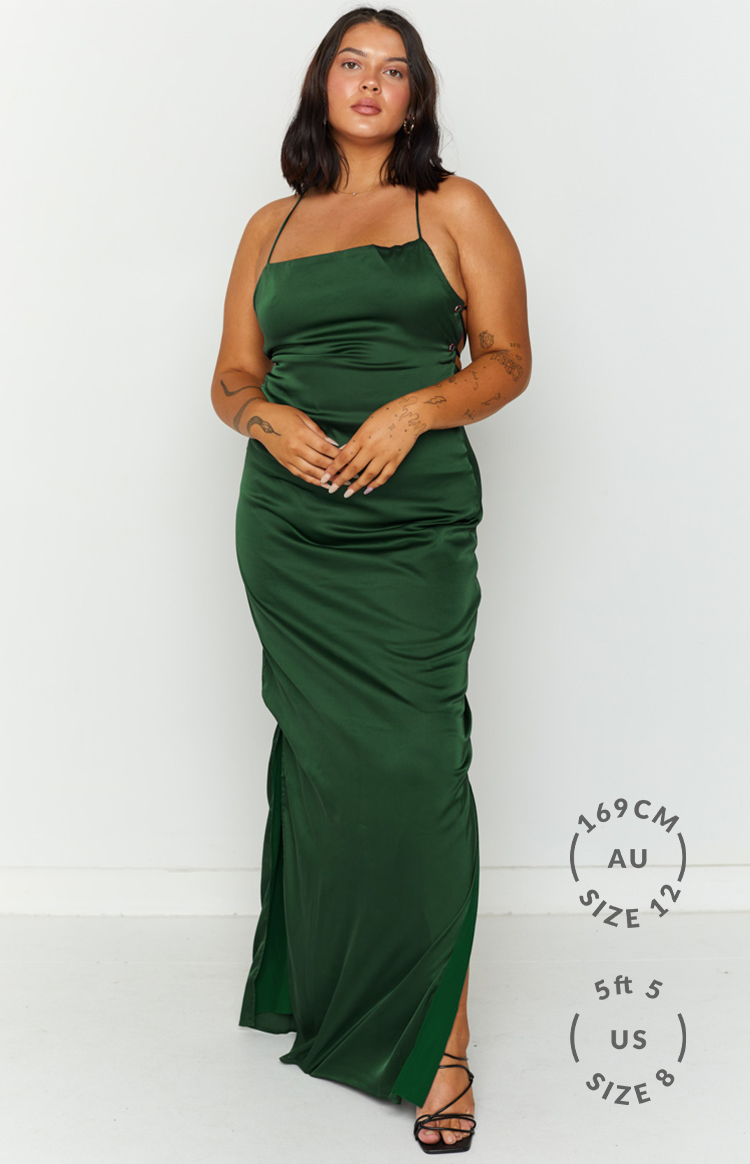 Manhattan Slip Formal Dress Emerald — 9