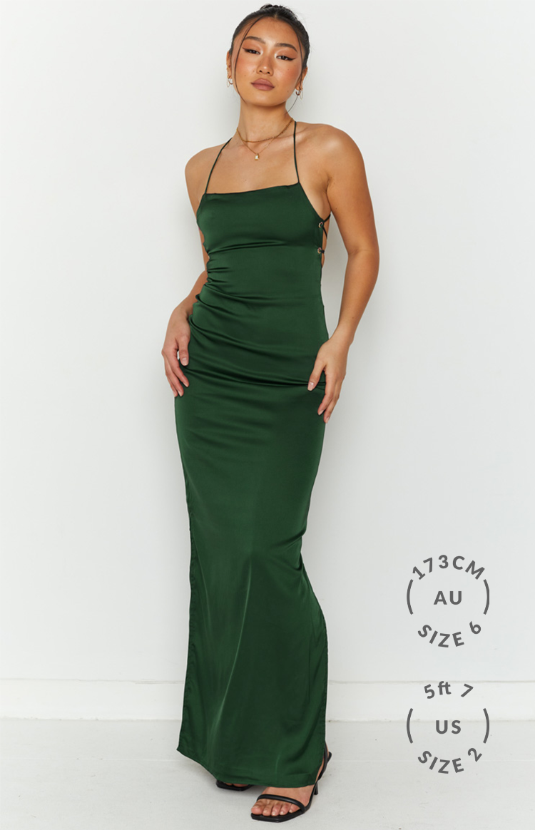 Manhattan Slip Formal Dress Emerald — 8