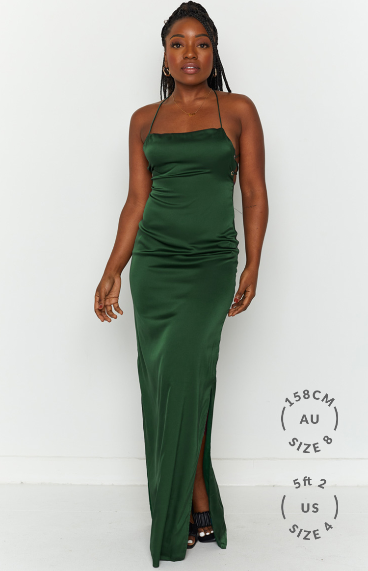 Manhattan Slip Formal Dress Emerald — 7