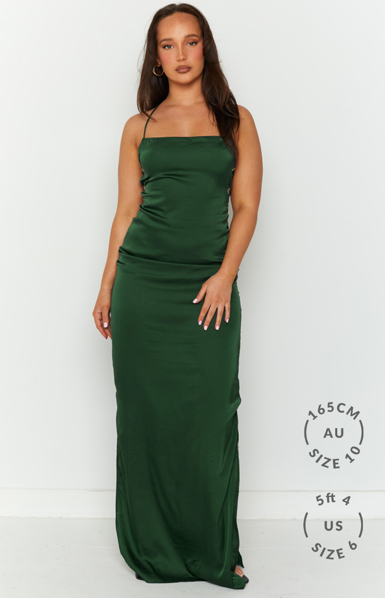 Manhattan Slip Formal Dress Emerald — 6
