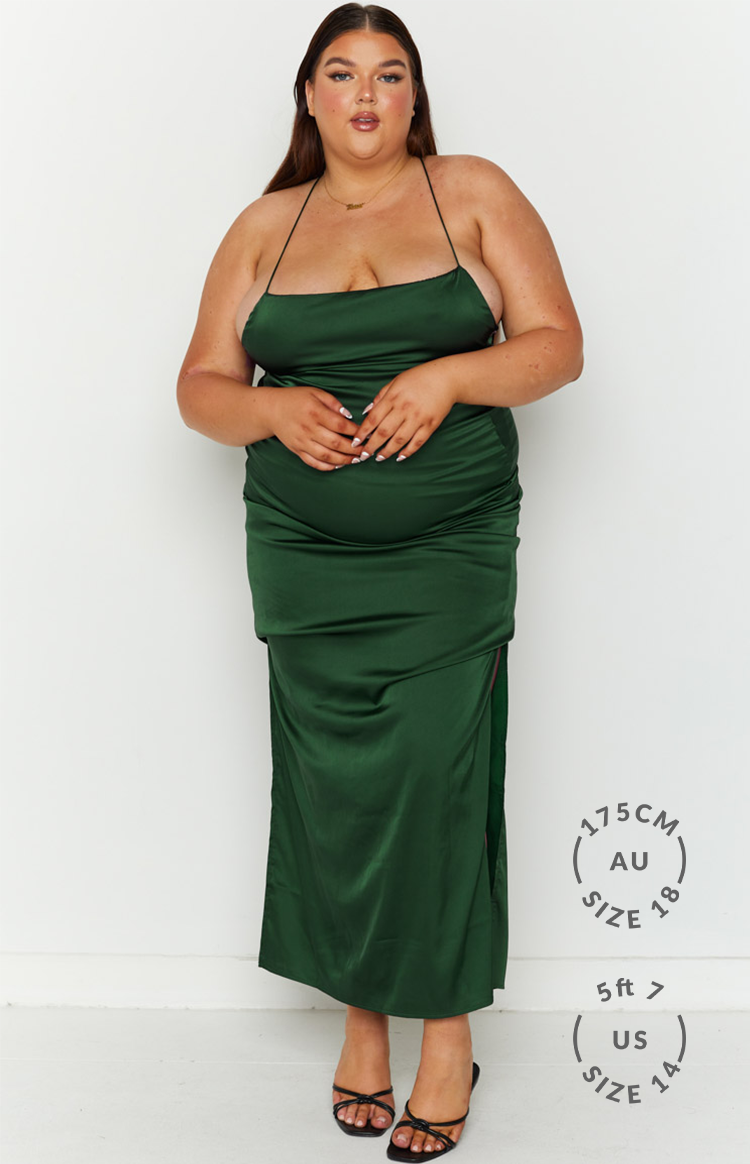 Manhattan Slip Formal Dress Emerald — 5