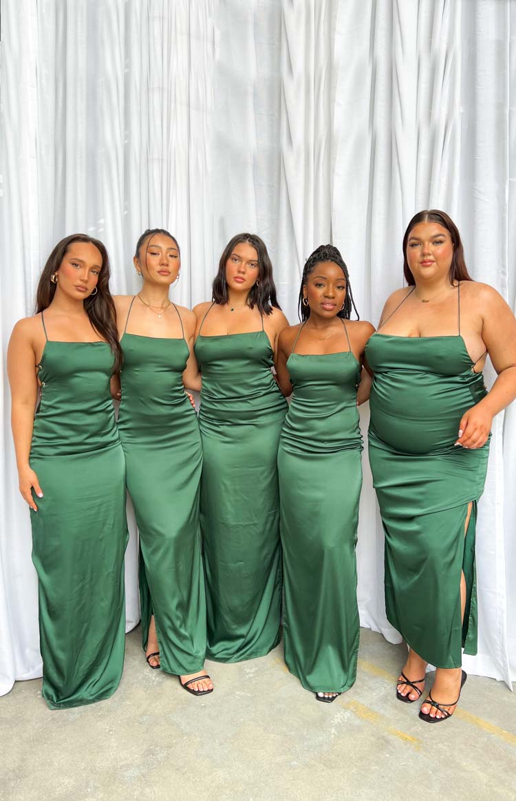 Manhattan Slip Formal Dress Emerald — 2