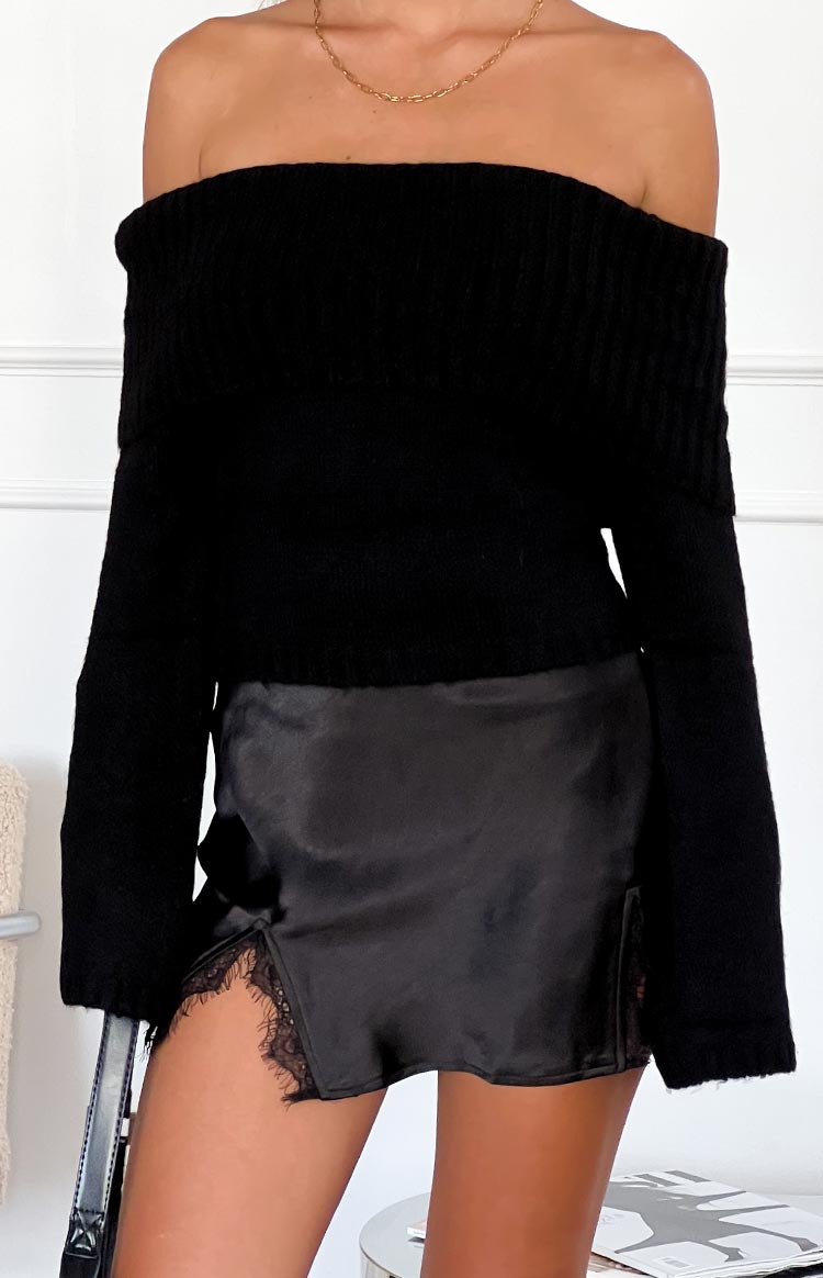 Vivian Lace Mini Skirt Black — 25