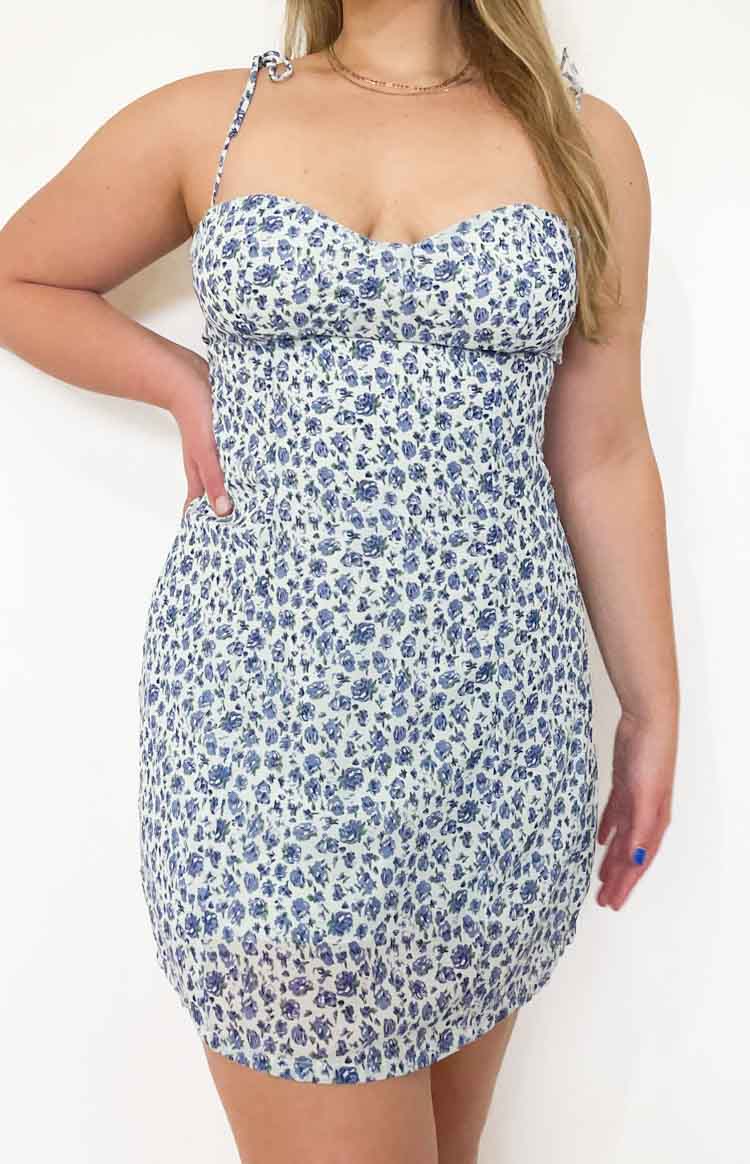 Penny Lane Blue Floral Mini Dress — 20