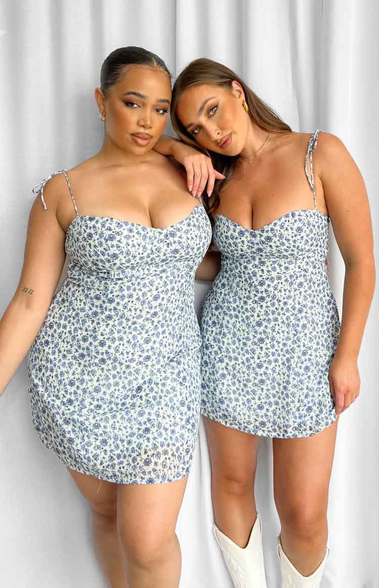 Penny Lane Blue Floral Mini Dress — 21