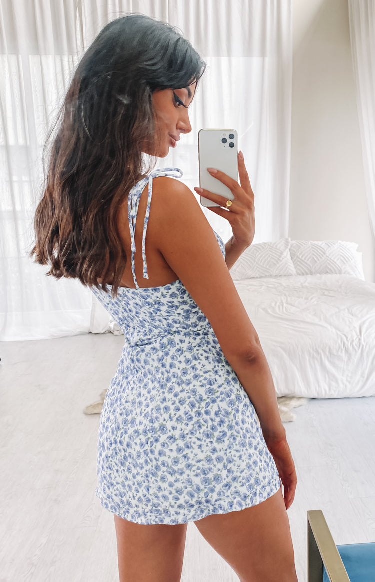 Penny Lane Blue Floral Mini Dress — 17