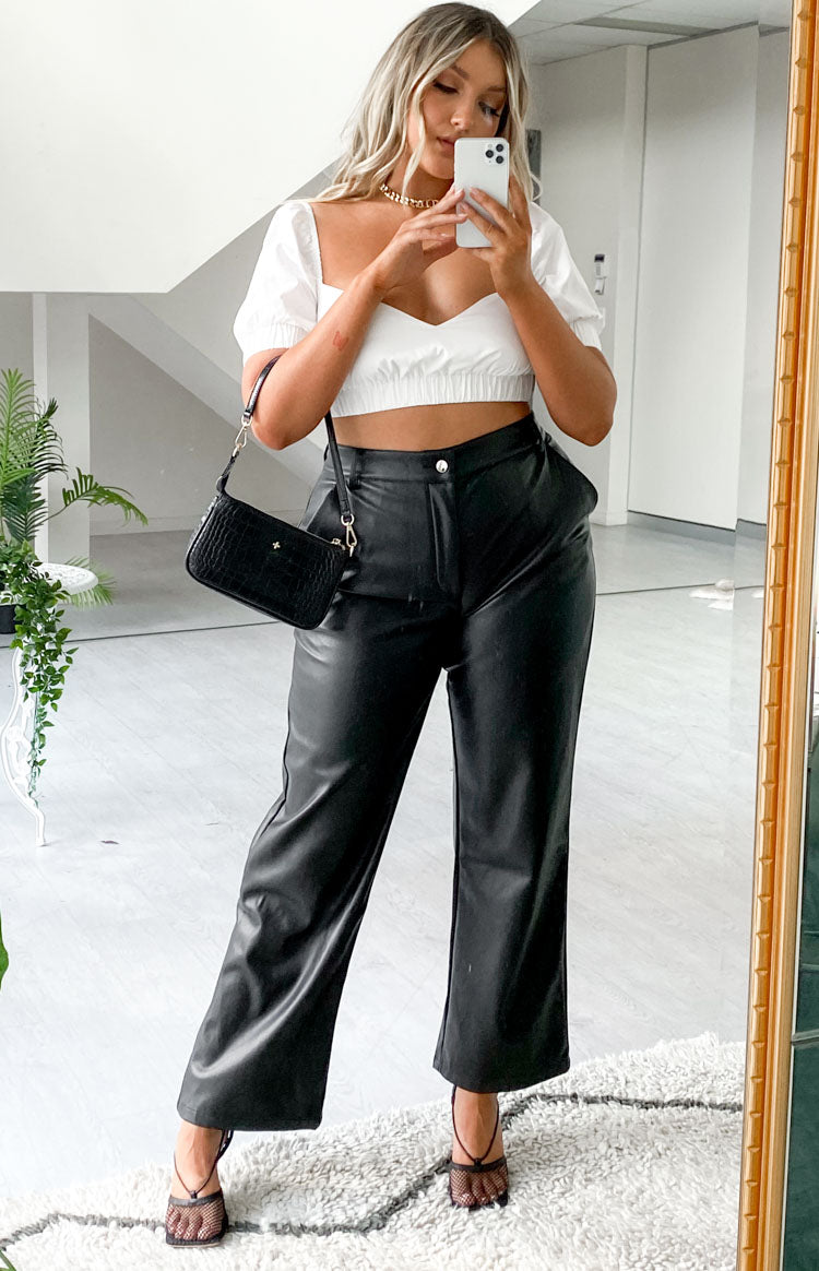 Cool Shade PU Pants Black — 9