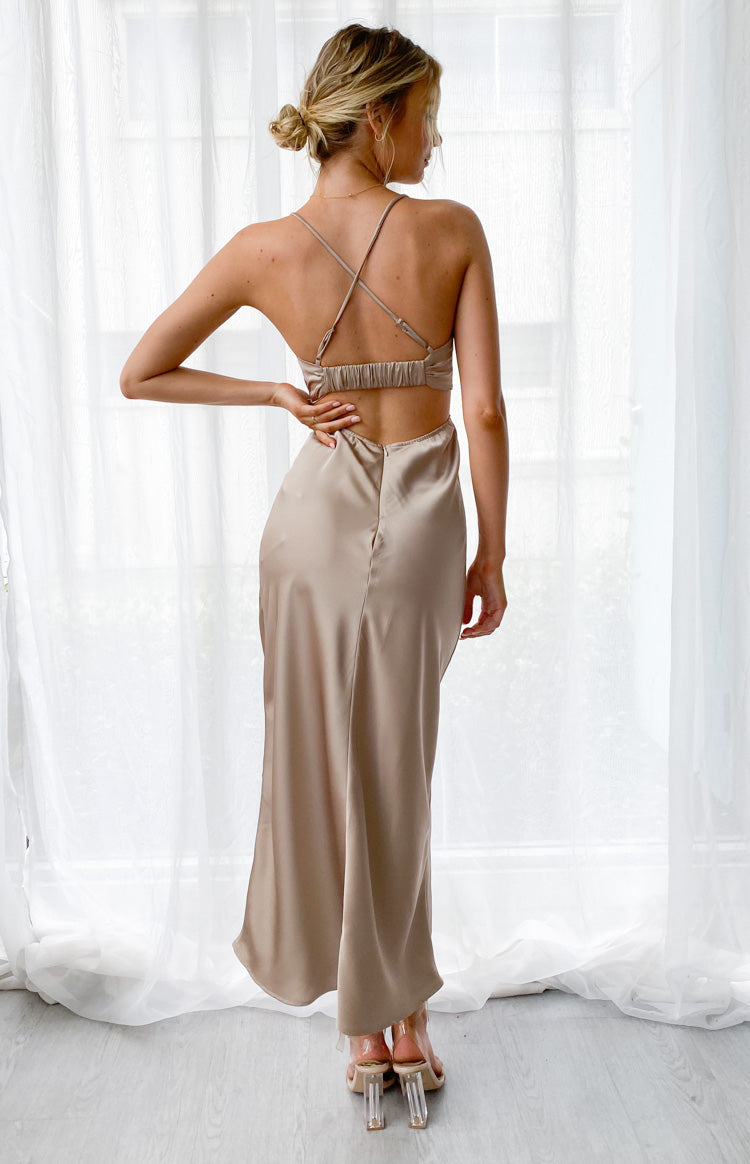 Taleah Cut Out Maxi Dress Mocha — 15