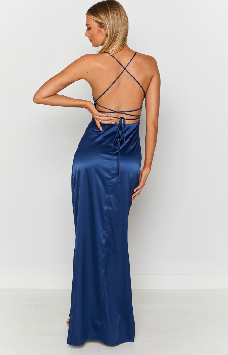 Manhattan Slip Formal Dress Navy — 13
