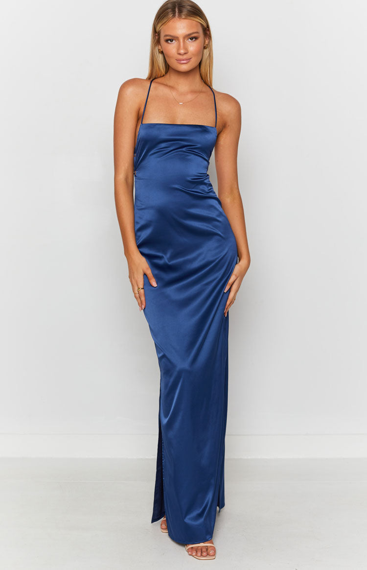 Manhattan Slip Formal Dress Navy — 9