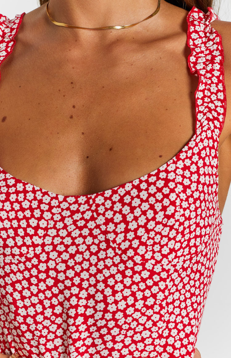 Jessie Midi Dress Red — 7