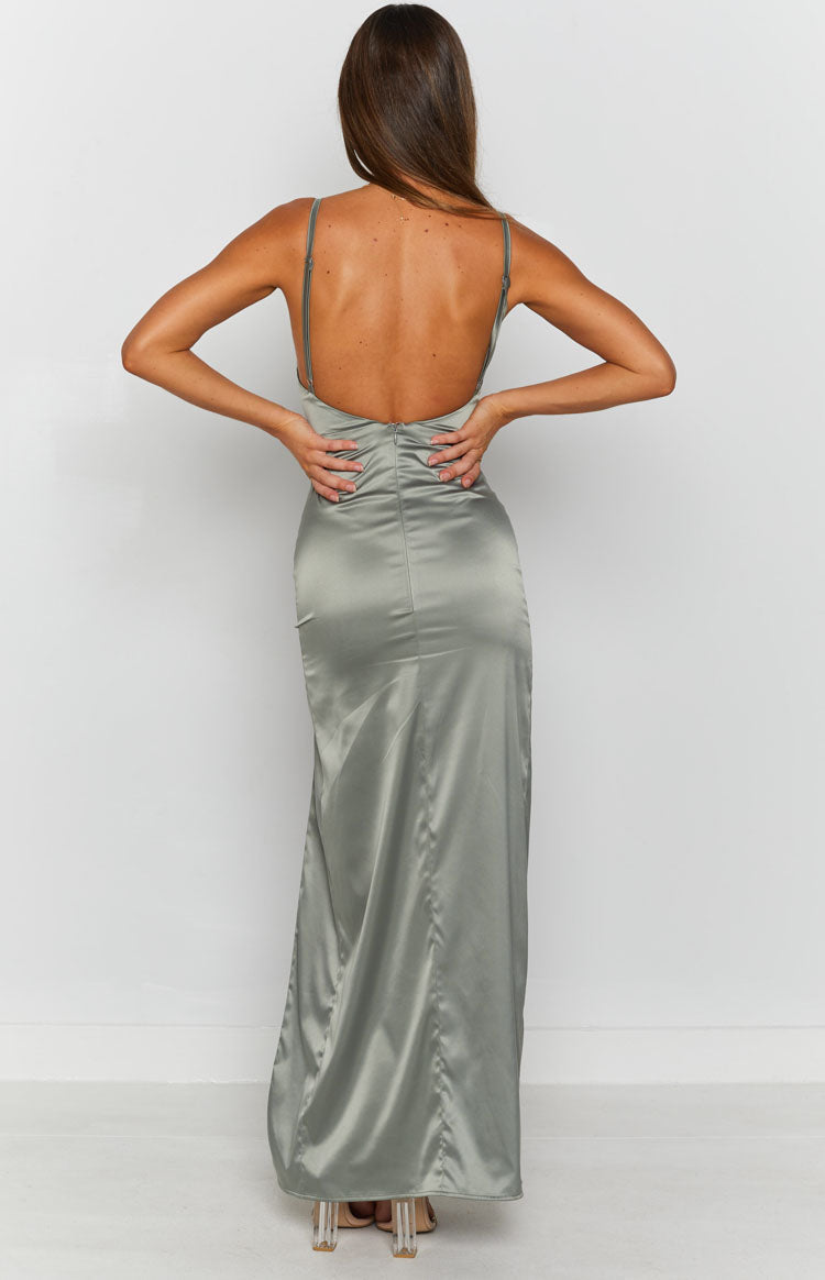 Freesia Formal Dress Khaki — 5