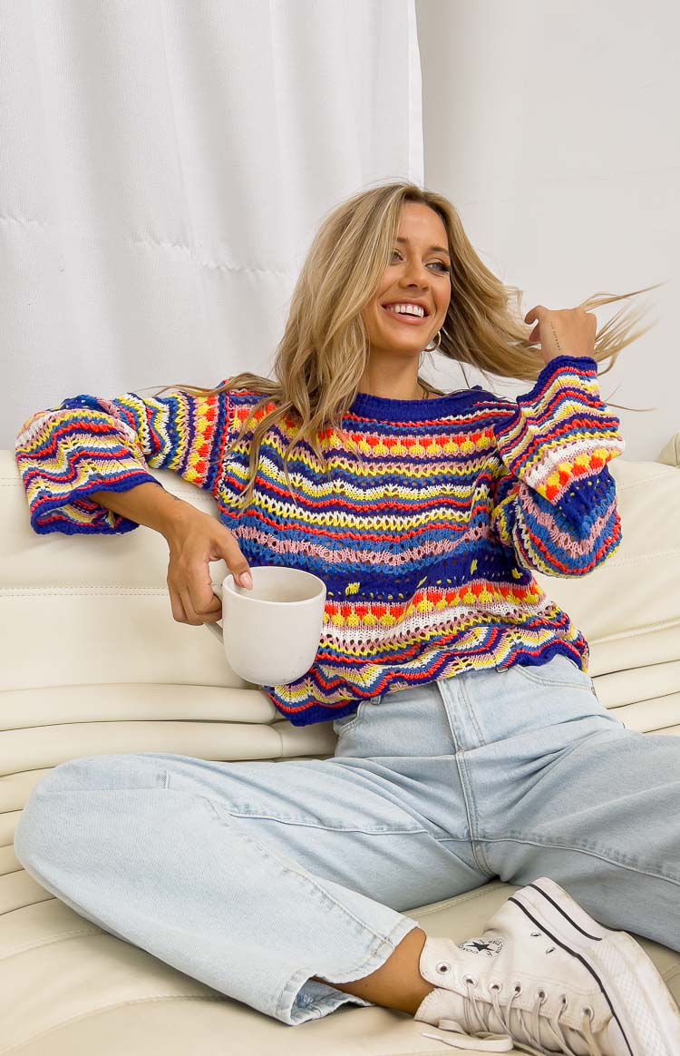 Long Weekend Sweater Blue — 1
