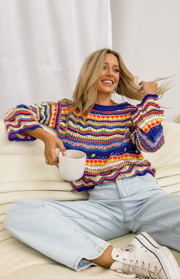 Long Weekend Sweater Blue — 1