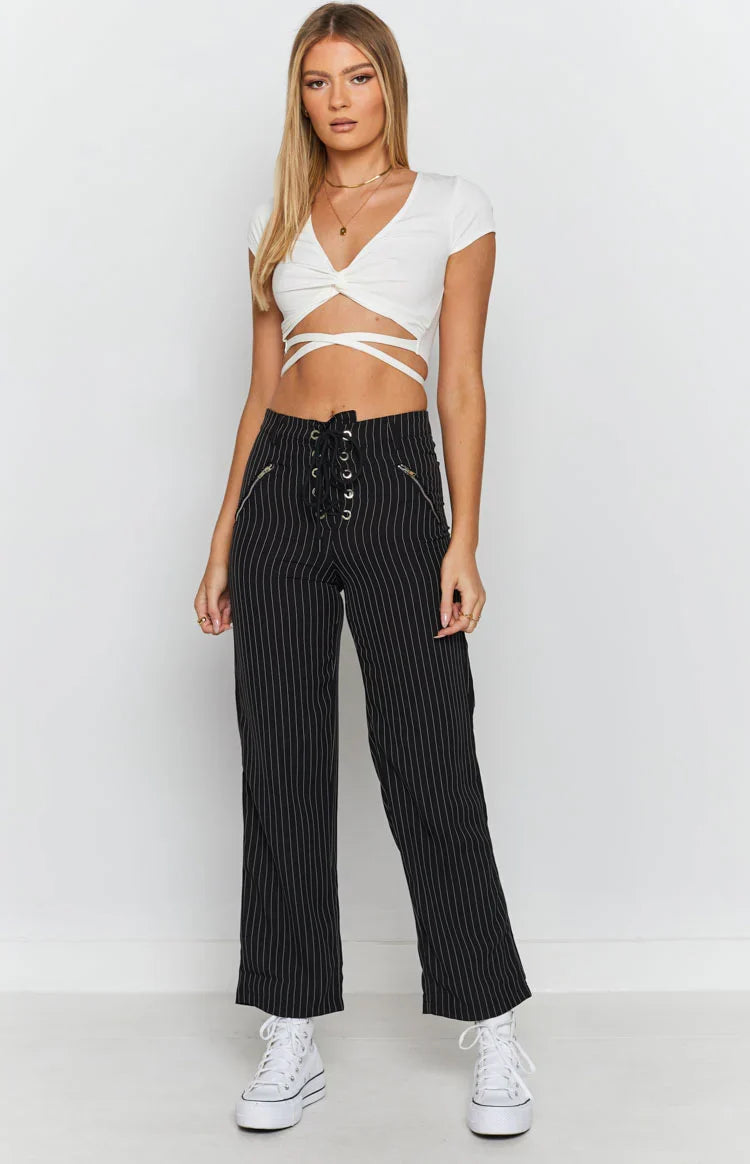 One Thing Cut Out Crop Top White — 14