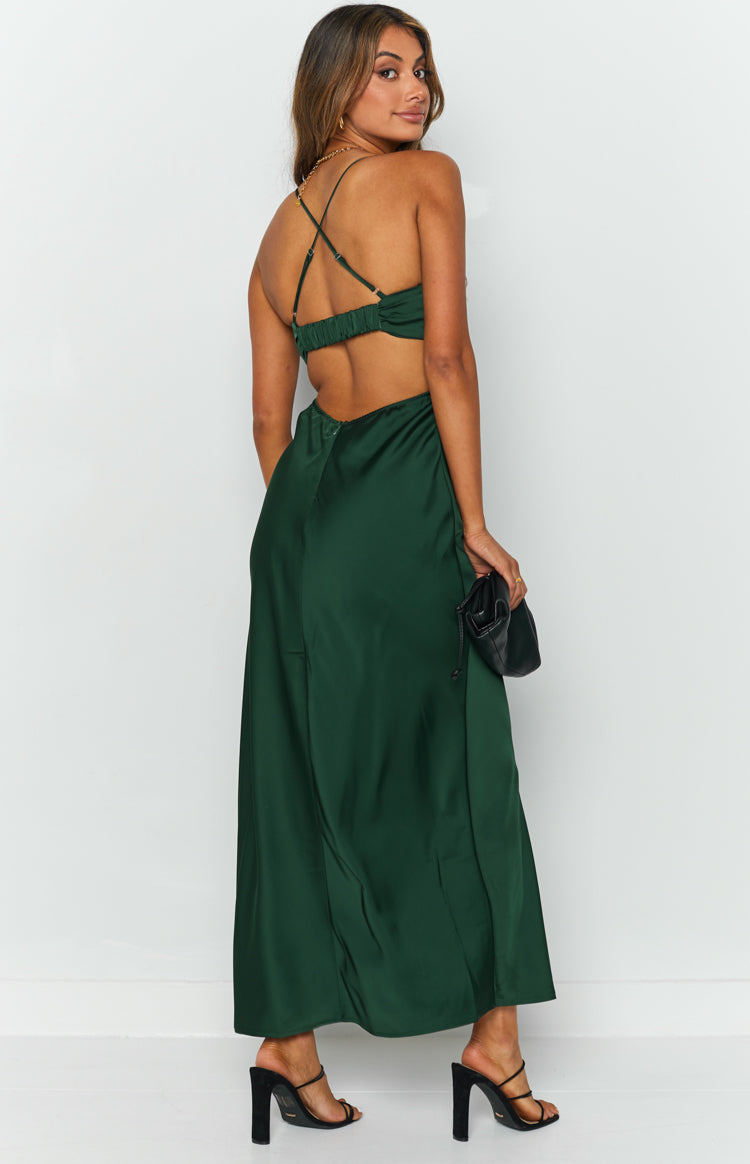 Taleah Cut Out Maxi Dress Green — 5