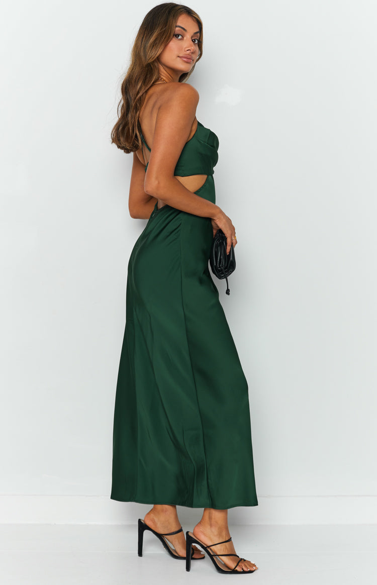 Taleah Cut Out Maxi Dress Green — 4