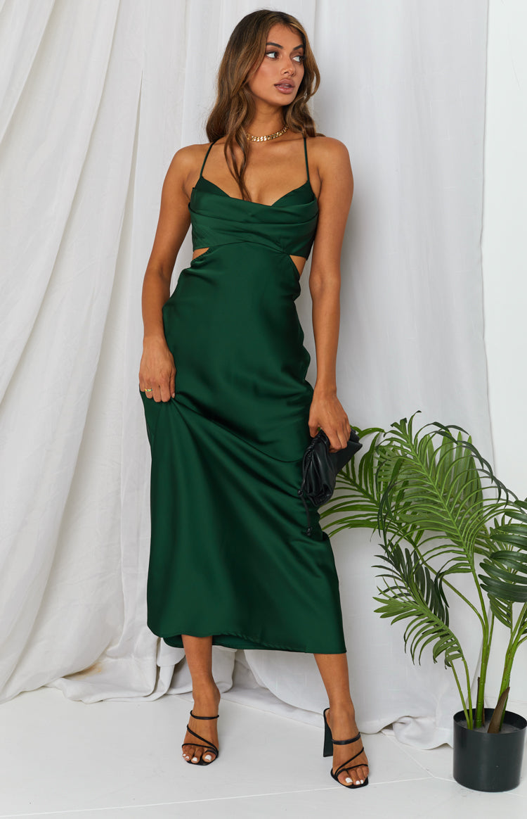 Taleah Cut Out Maxi Dress Green — 8