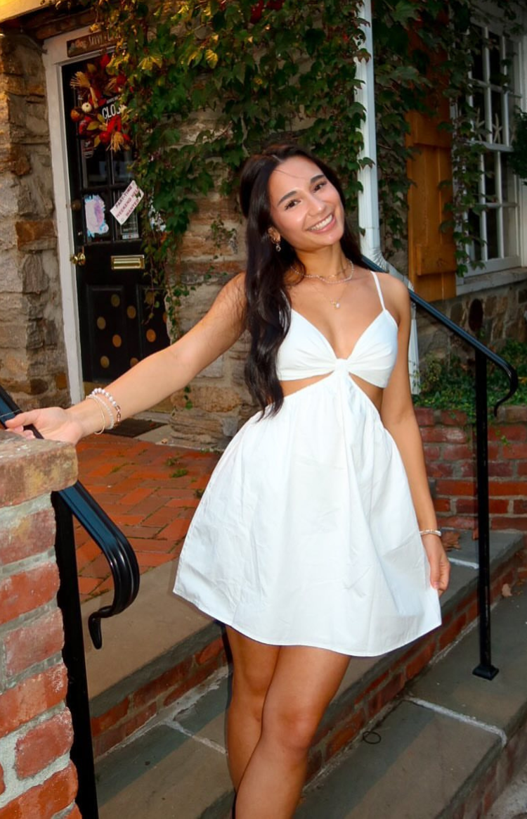 Amorgos White Mini Dress — 1