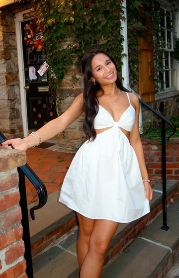 Amorgos White Mini Dress — 1