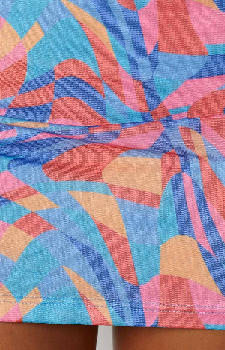 Becker Multi Printed Mesh Mini Skirt — 7