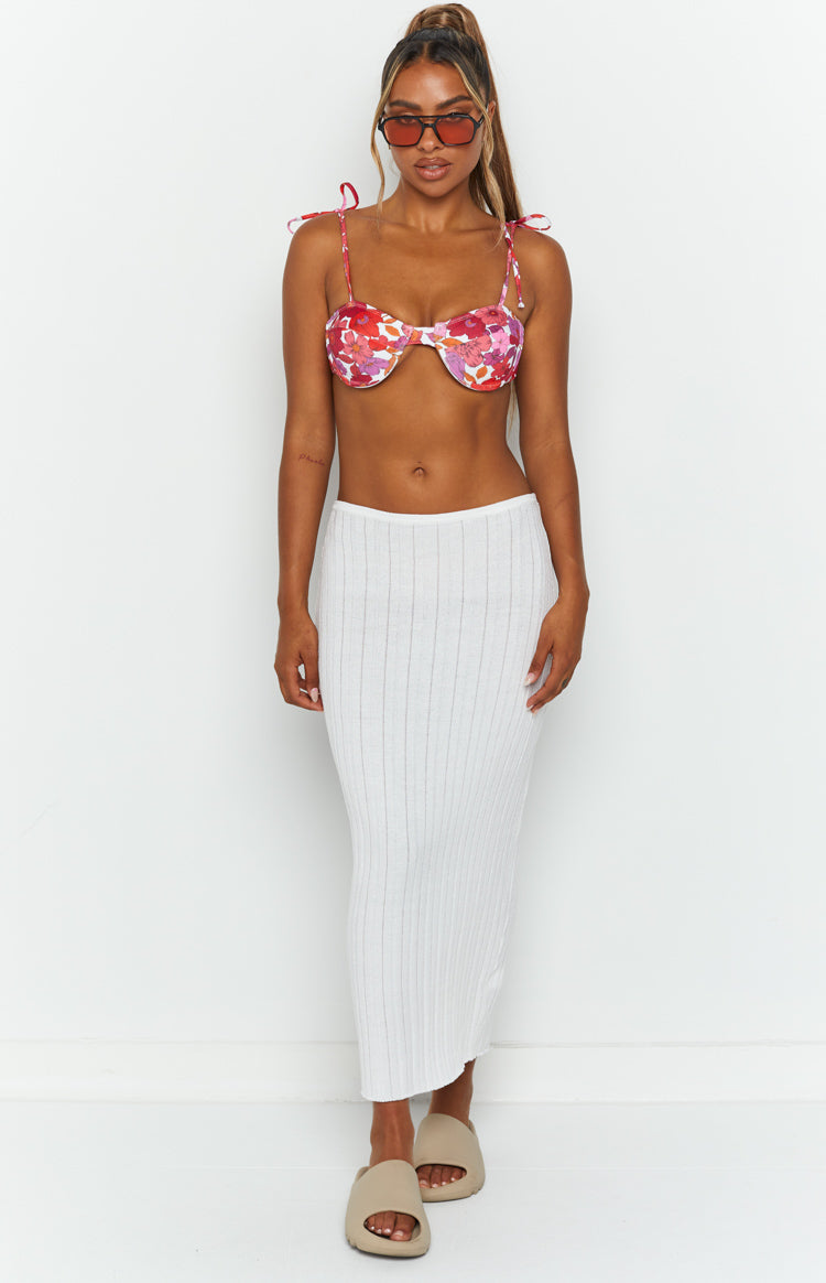 SNDYS Baha Ribbed Skirt White — 5