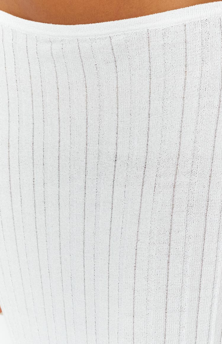 SNDYS Baha Ribbed Skirt White — 6