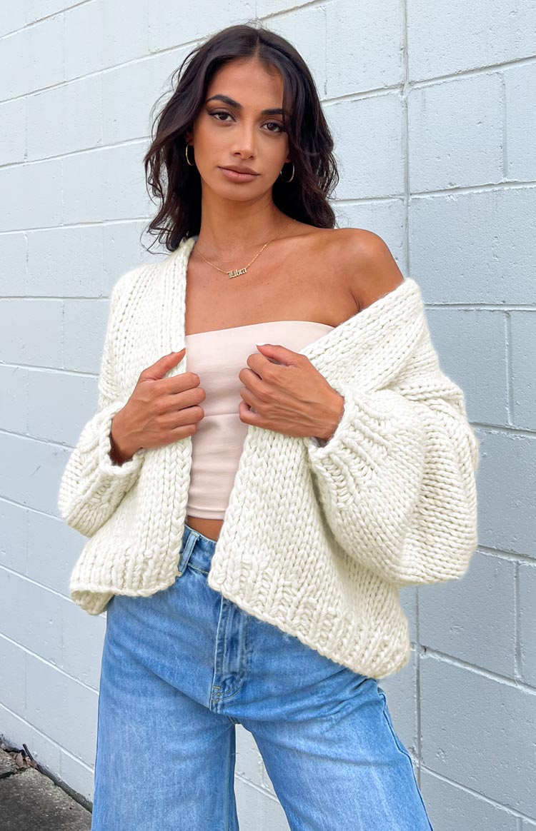 Bad Habits Cream Knit Cardigan — 22