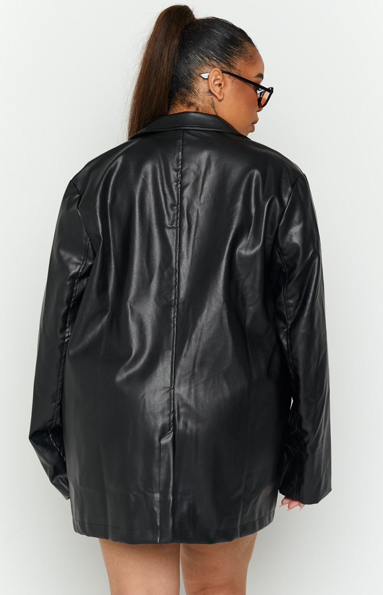 Galantis Black PU Blazer — 13