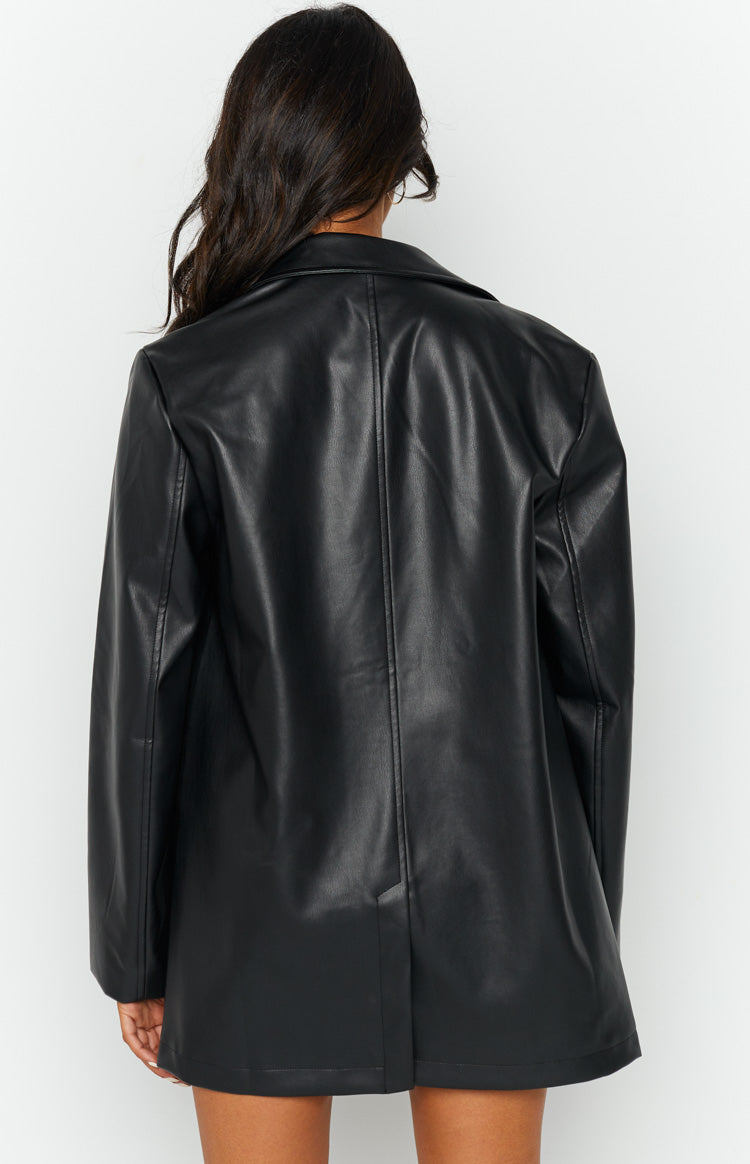 Galantis Black PU Blazer — 14