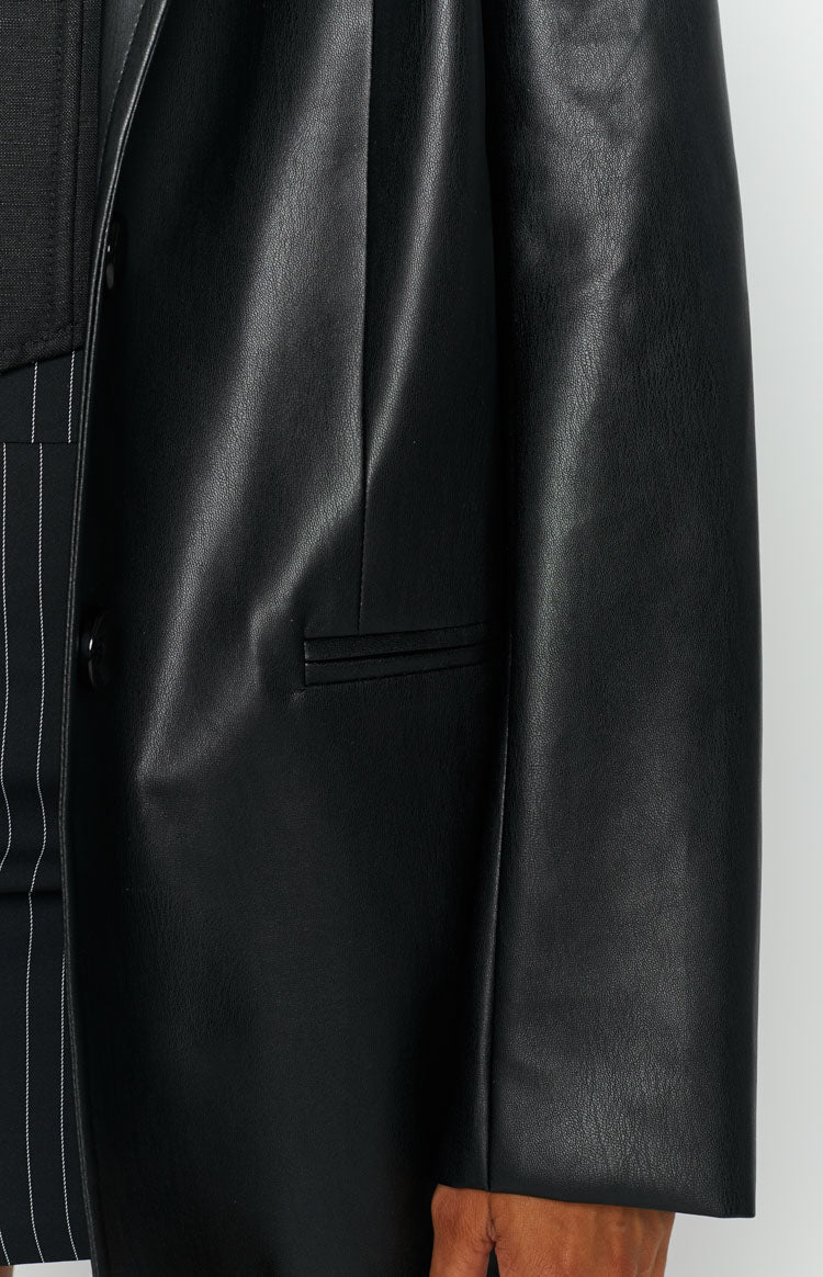 Galantis Black PU Blazer — 15