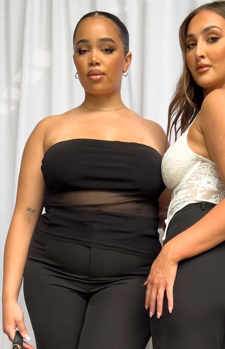 Hilux Black Mesh Bandeau Top — 1