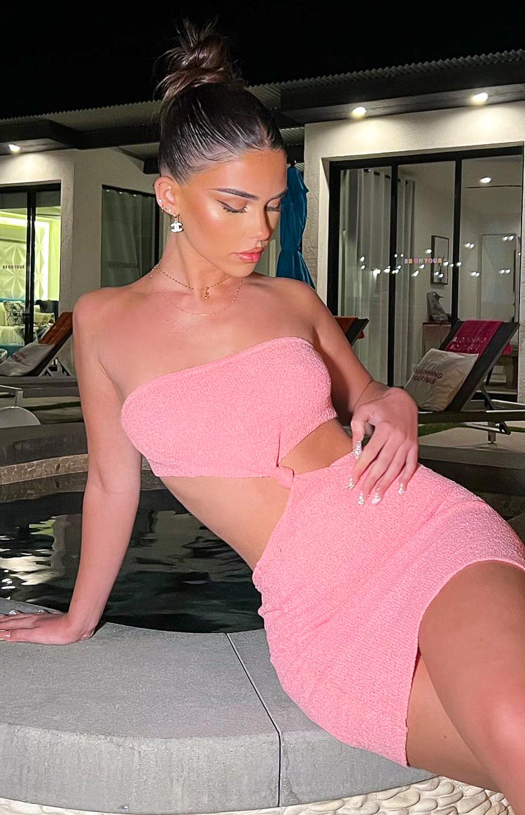 Fiona Pink Strapless Mini Dress — 3