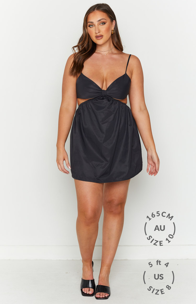 Amorgos Black Mini Dress — 9