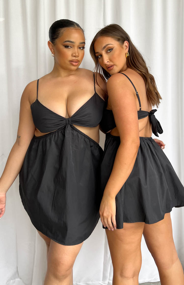 Amorgos Black Mini Dress — 3