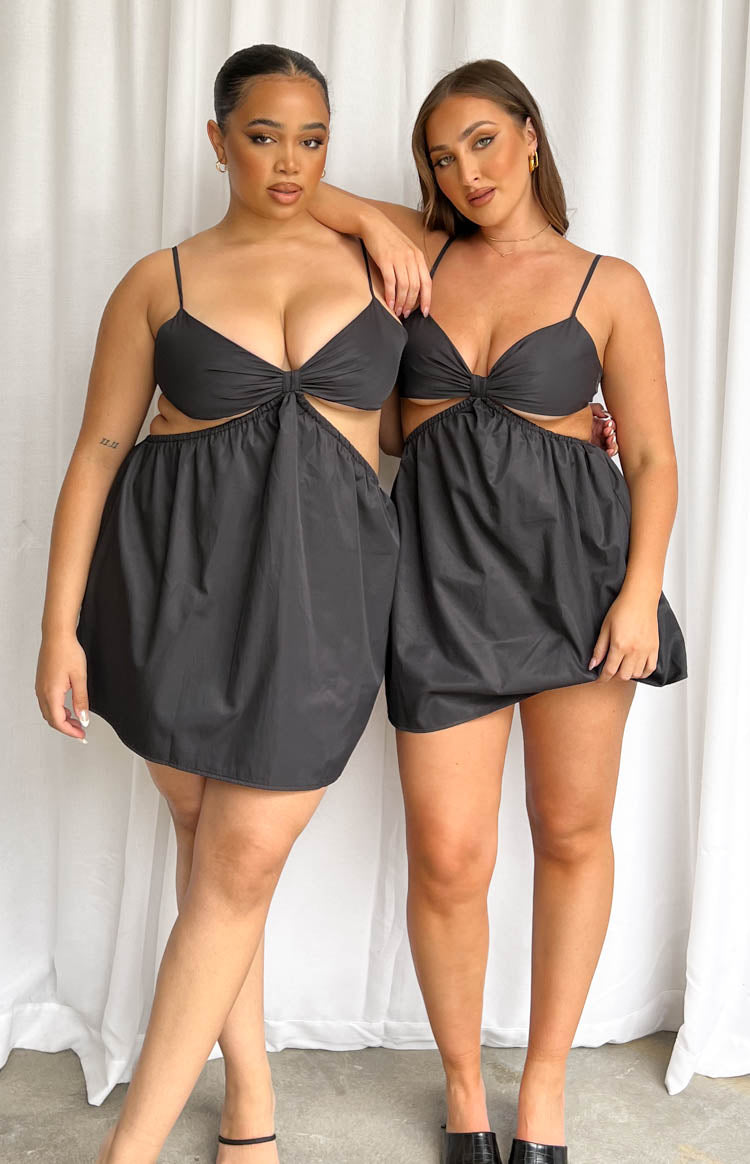 Amorgos Black Mini Dress — 2