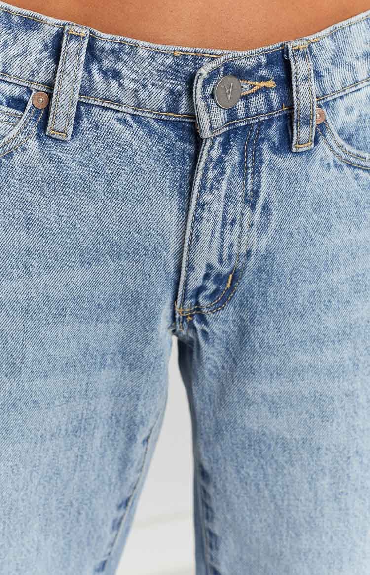 Abrand A 99 Rhonda Blue Rip Low Straight Jean — 8