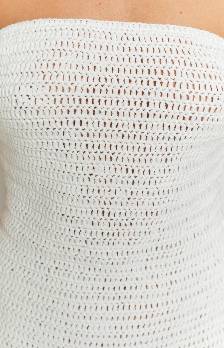 July White Knit Mini Dress — 9