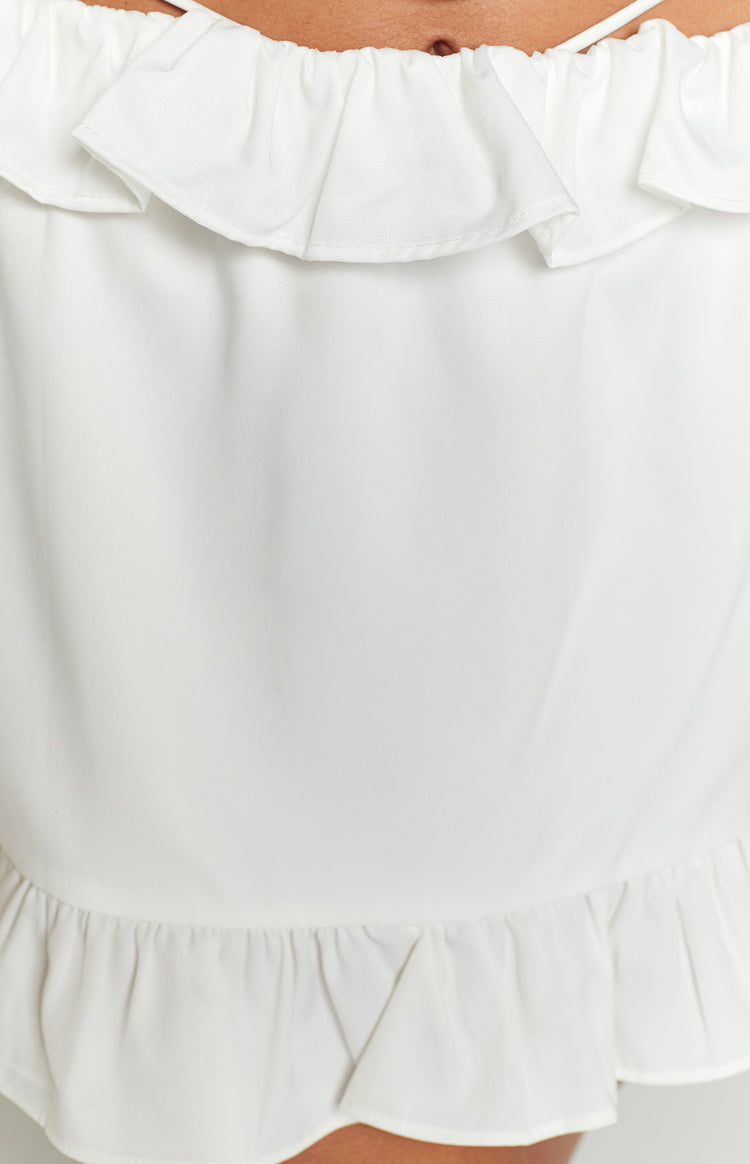Kelsey White Mini Skirt — 9